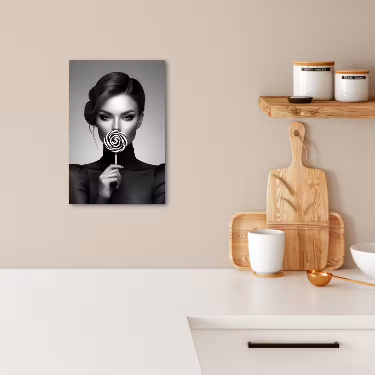 KitchenYeah - Küche - Leinwand - Frau - Lolly - Schwarz — 4