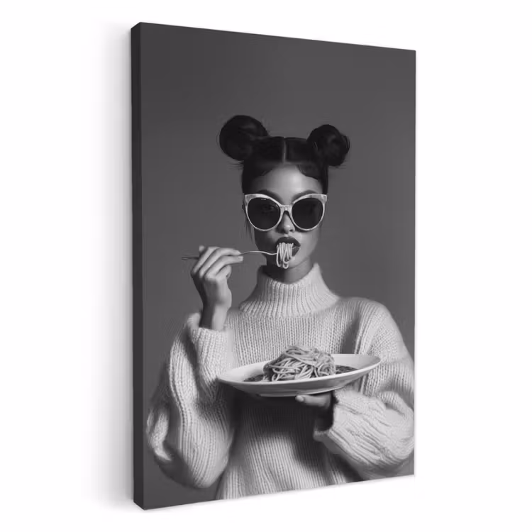 KitchenYeah - Küche - Leinwand - Frau - Nudeln - Sonnenbrille — 2