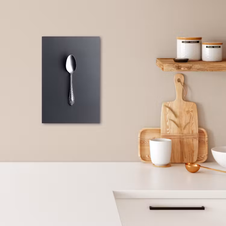 KitchenYeah - Küche - Leinwand - Silber - Metall - Löffel — 1
