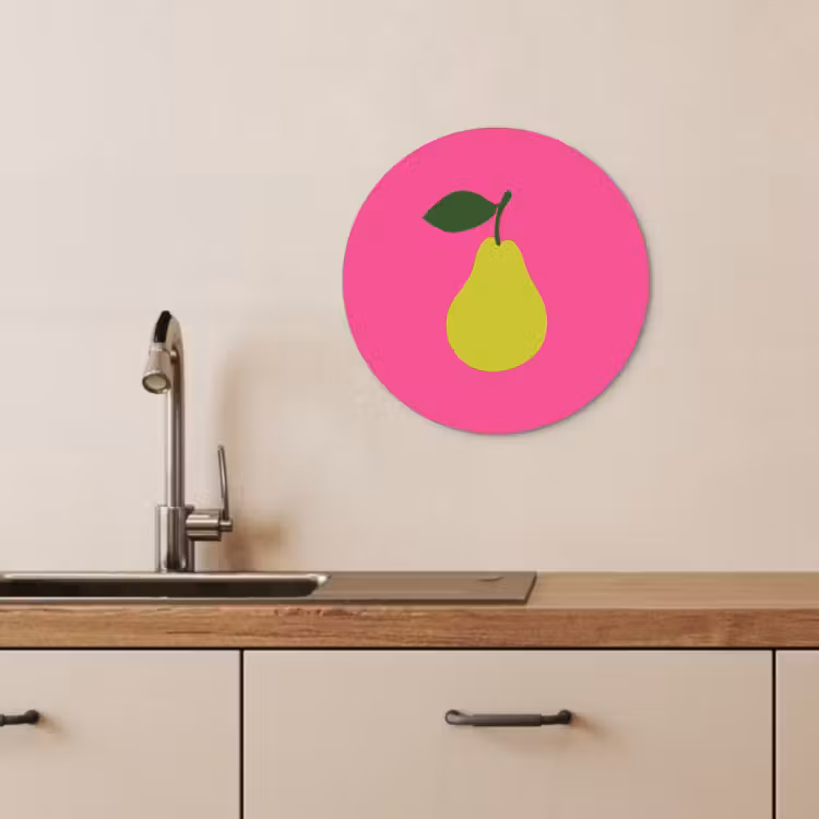 Runde Bilder - Illustration - Obst - Birne - Grün — 3