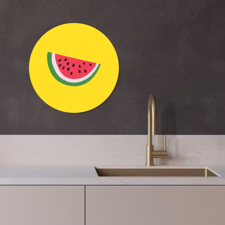 Runde Bilder - Obst - Wassermelone - Gelb — 2