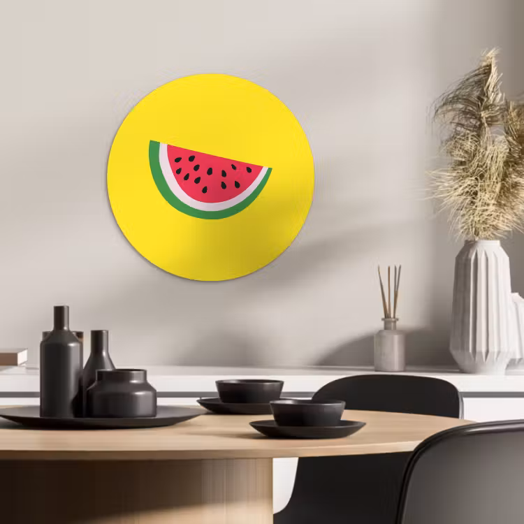Runde Bilder - Obst - Wassermelone - Gelb — 3