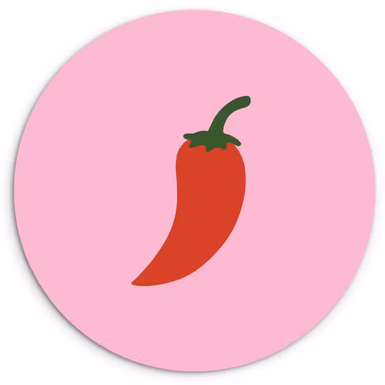 Runde Bilder - Paprika - Rot - Illustration — 1