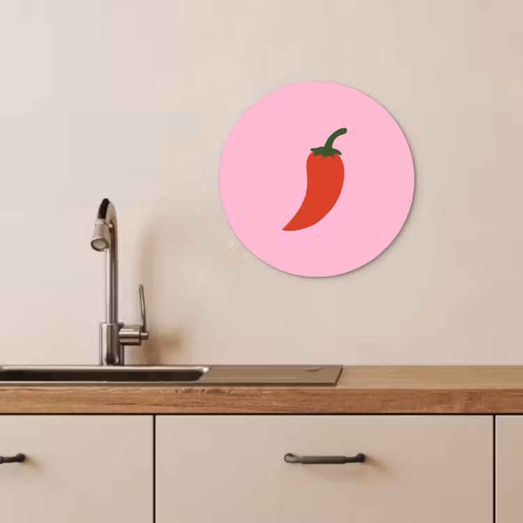 Runde Bilder - Paprika - Rot - Illustration — 3
