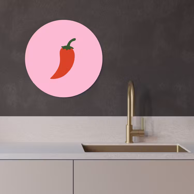 Runde Bilder - Paprika - Rot - Illustration — 4