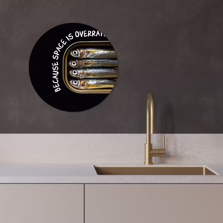 KitchenYeah - Küche - Forex Wandkreis - Sardinen - Text - Fisch - Konserven — 3