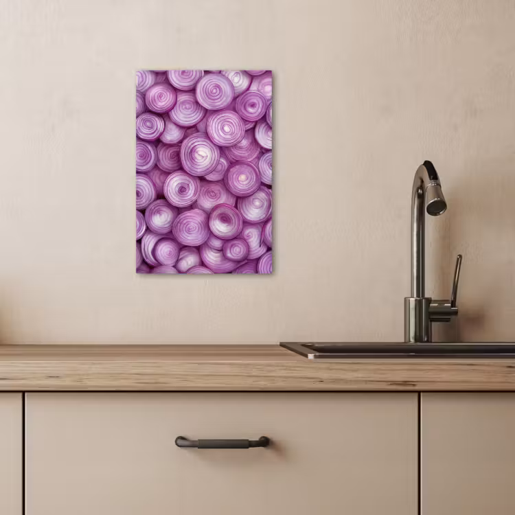 KitchenYeah - Küche - Leinwand - Lila - Zwiebeln - Nahaufnahme — 3