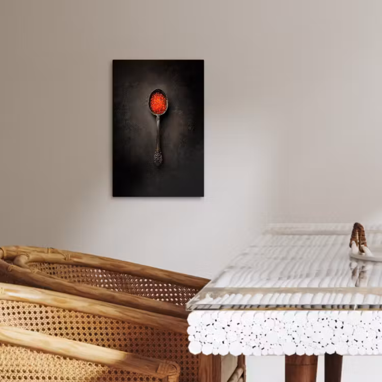 KitchenYeah - Küche - Leinwand - Schwarz - Löffel - Kaviar — 4