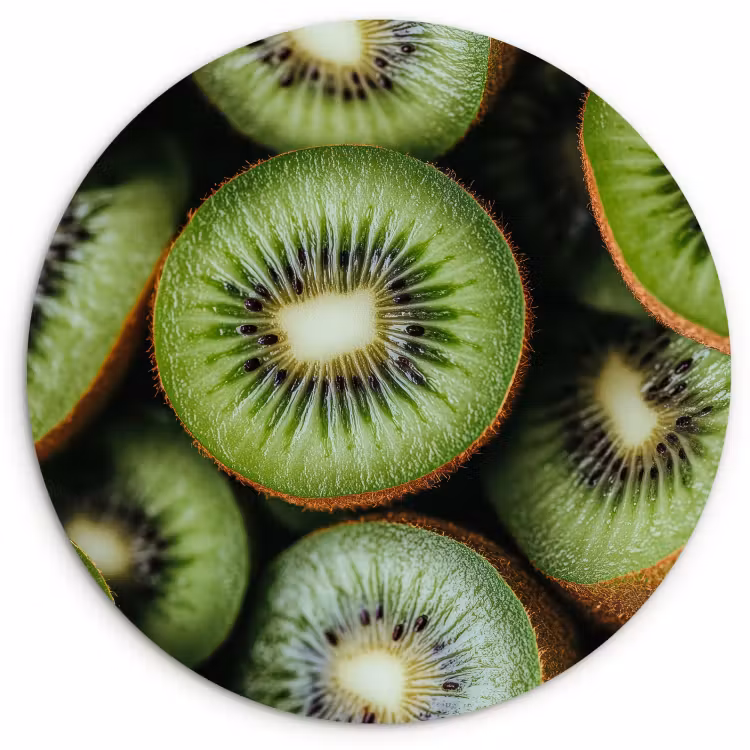 KitchenYeah - Küche - Forex Wandkreis - Kiwi - Obst - Grün — 1