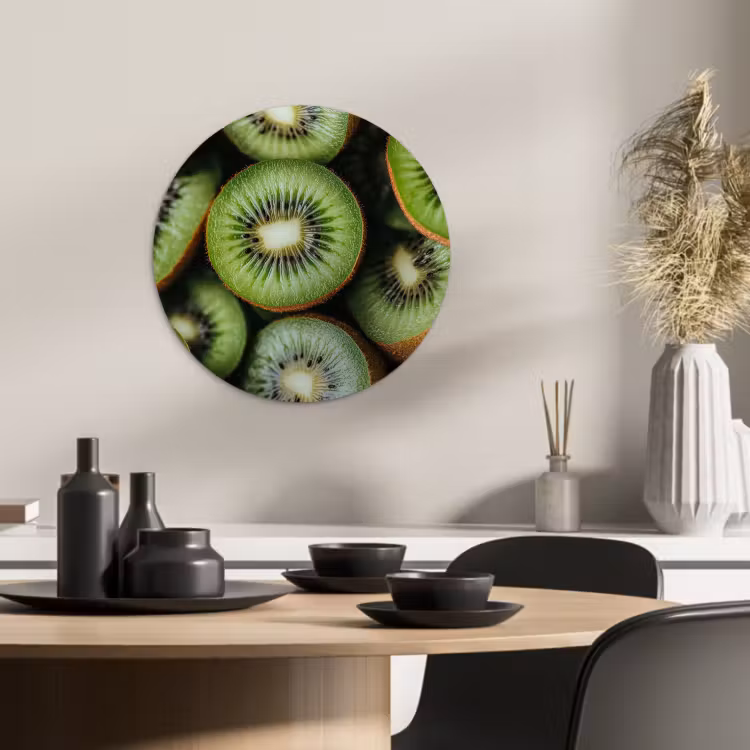 KitchenYeah - Küche - Forex Wandkreis - Kiwi - Obst - Grün — 2