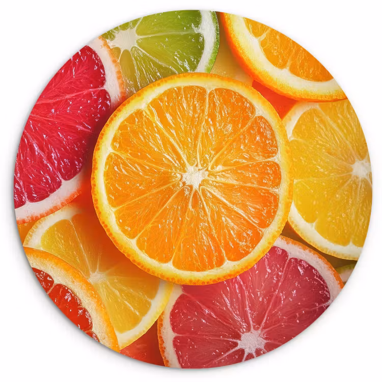 KitchenYeah - Küche - Forex Wandkreis - Obst - Bunt - Nahaufnahme — 4