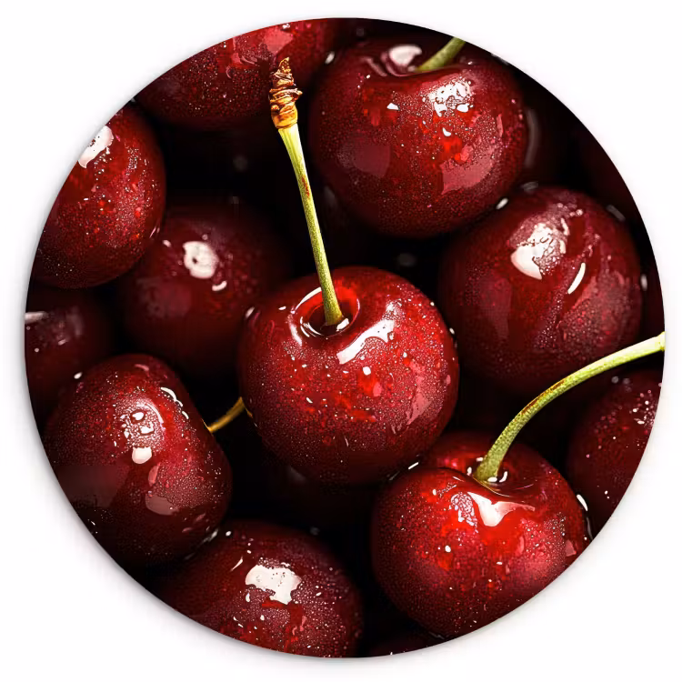 KitchenYeah - Küche - Forex Wandkreis - Rot - Obst - Kirsche — 3