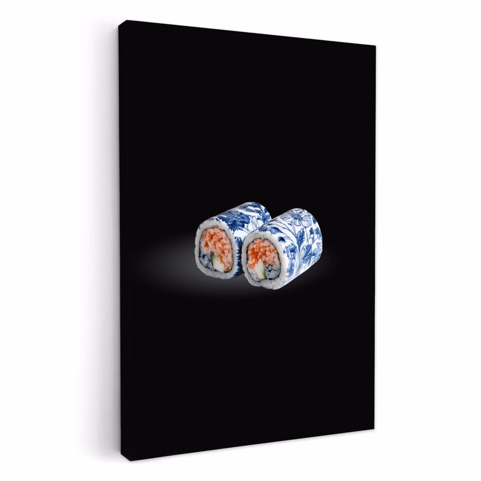 Leinwandbilder - Sushi - Delfter Blau - Reis - Fisch - Elegant — 1