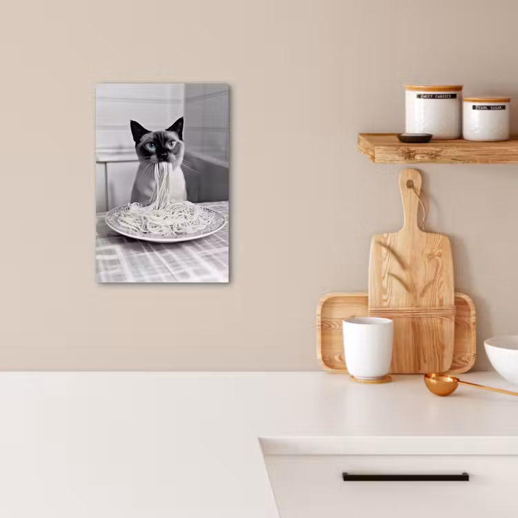 Leinwandbilder - Katze - Siamese - Schwarz und weiß - Niedlich - Tiere — 5
