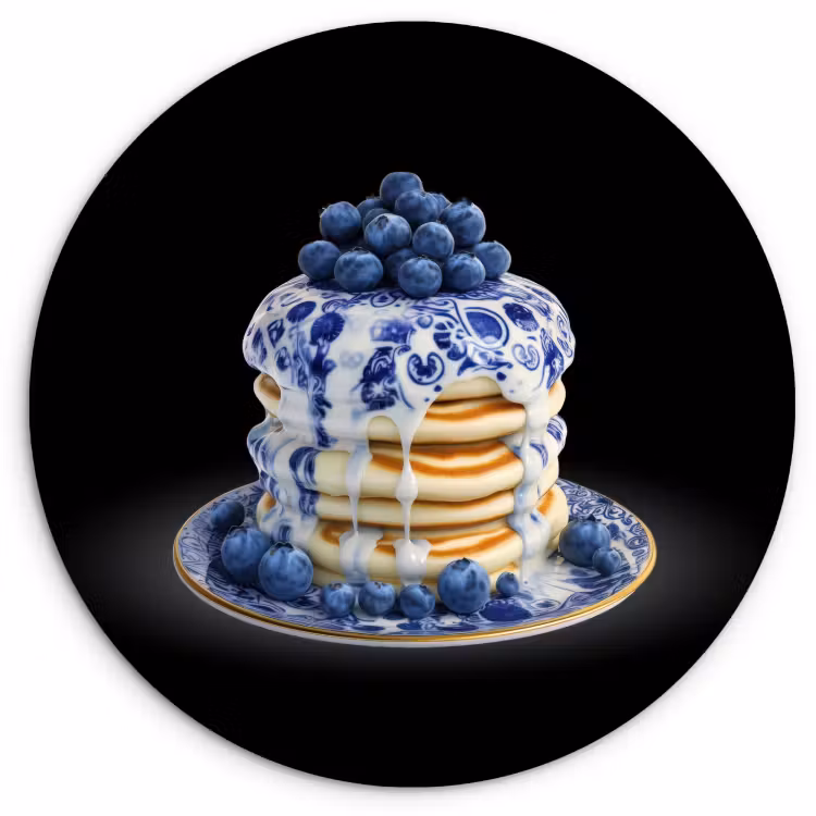 Runde Bilder - Pfannkuchen - Blaubeeren - Teller — 4