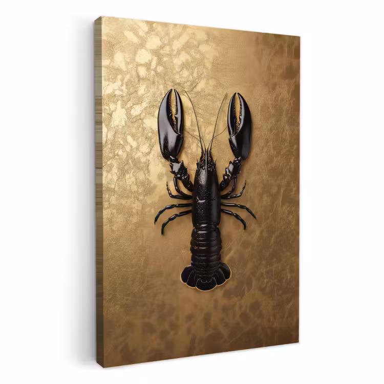 Leinwandbilder - Krebs - Schwarz - Gold - Luxus — 5