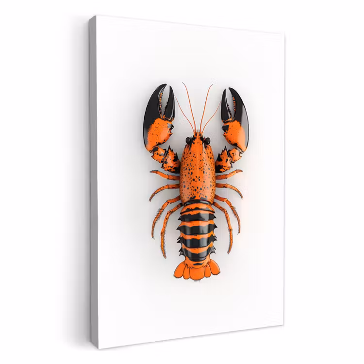 Leinwandbilder - Krebs - Schwarz - Orange - Weiß - Einzigartig — 1