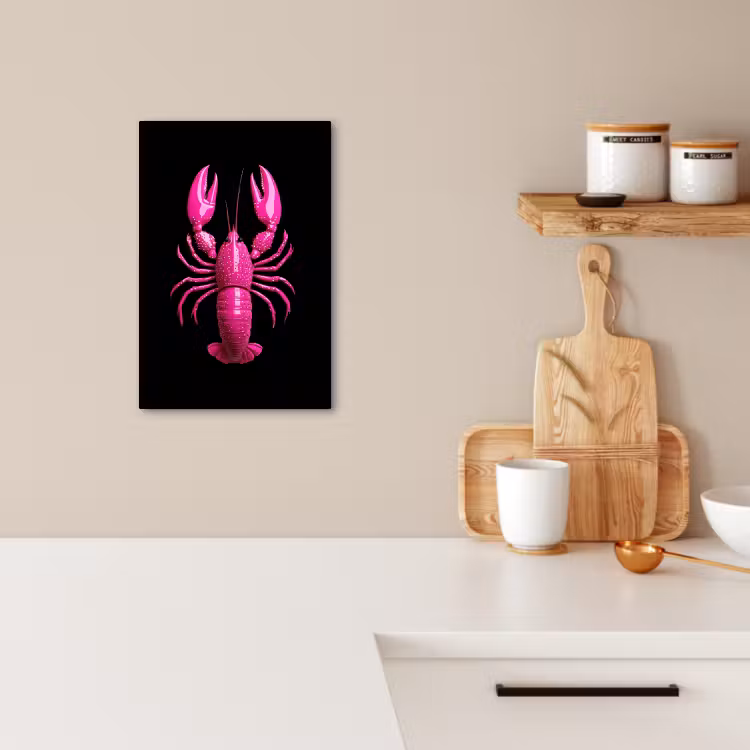 Leindwandbilder - Hummer - Leuchtendes Rosa - Punkte - Auffallend — 4