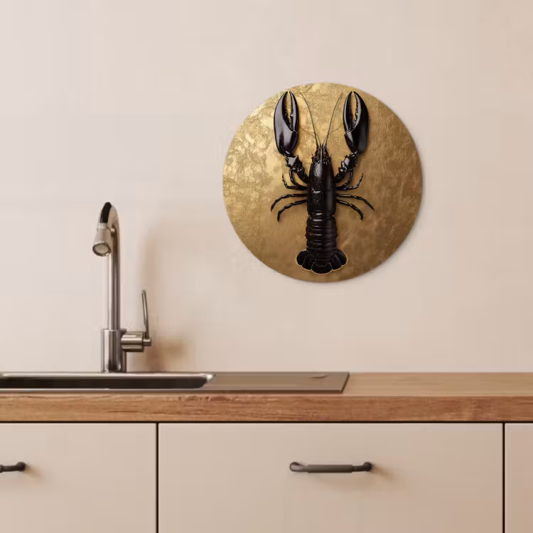 Runde Bilder - Krebs - Schwarz - Gold - Luxus — 2