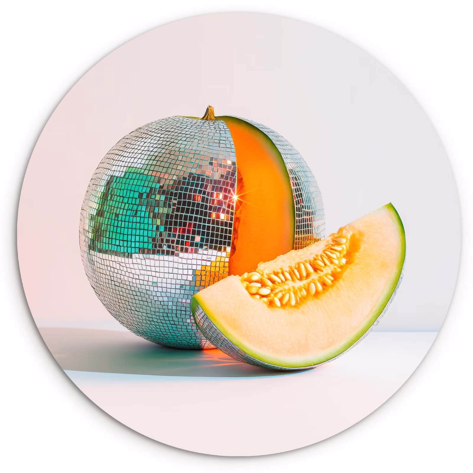 Runde Bilder - Disco - Discoball - Melone - Pastell — 1
