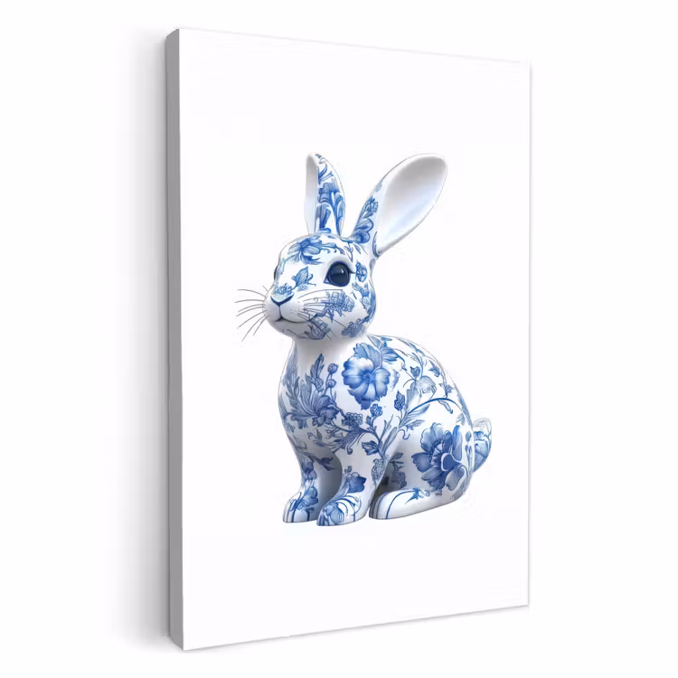 Delfter Blau - Kleines Kaninchen - Weiß — 1