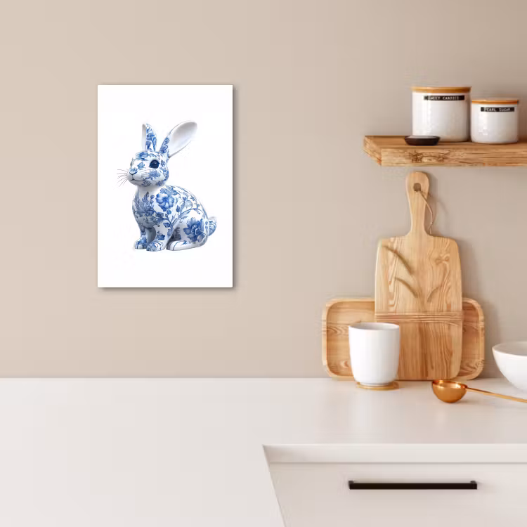 Delfter Blau - Kleines Kaninchen - Weiß — 2