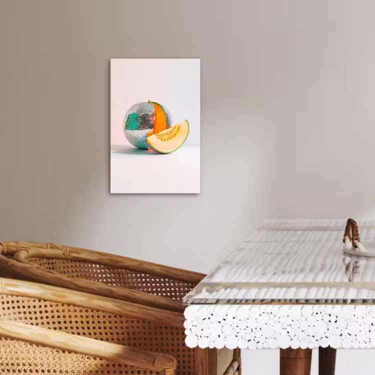 Leinwandbilder - Disco - Discoball - Melone - Pastell — 1