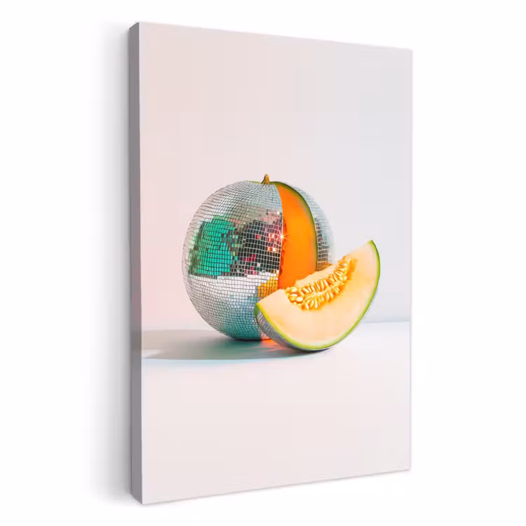 Leinwandbilder - Disco - Discoball - Melone - Pastell — 4