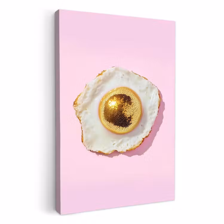 Leinwandbilder - Ei - Disco - Frühstück - Glitzer — 1