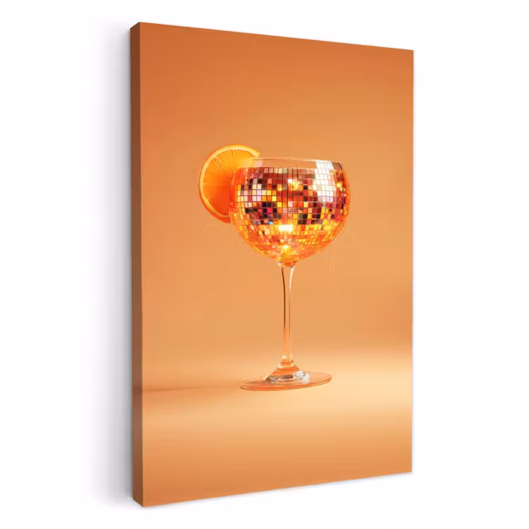 Leinwandbilder - Getränk - Orange - Glitzer - Disco — 2
