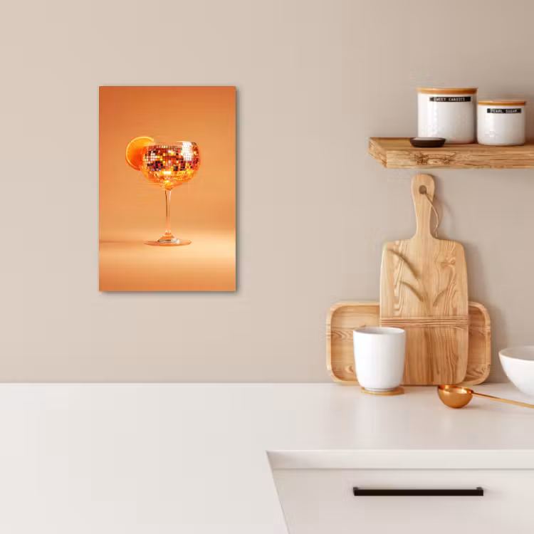 Leinwandbilder - Getränk - Orange - Glitzer - Disco — 4