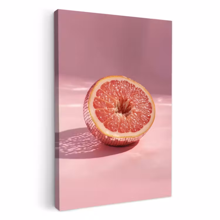 Leinwandbilder - Grapefruit - Rosa - Disco - Glänzend — 1