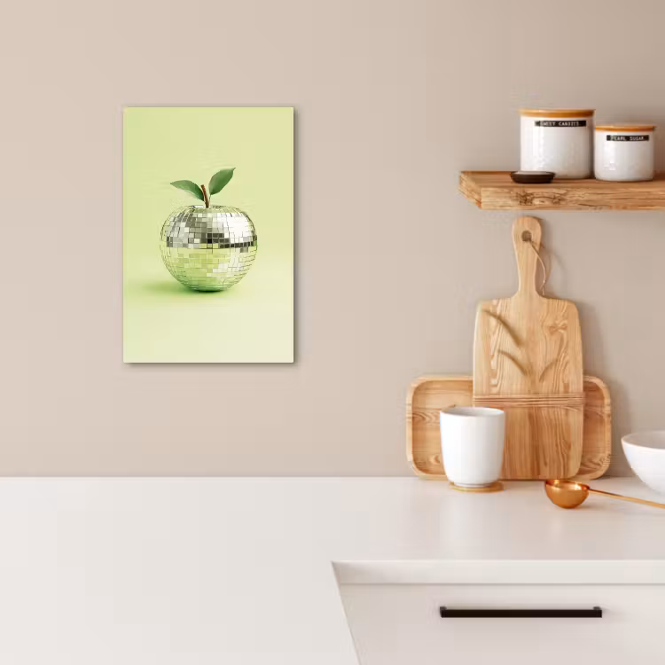 Leinwandbilder - Grün - Disco - Dekoration - Apfel — 3