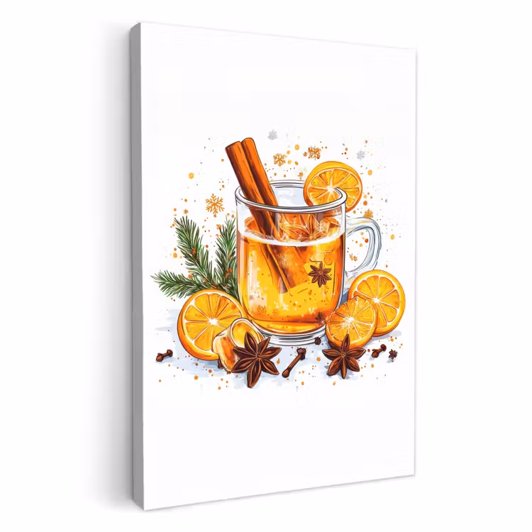 Leinwandbilder - Heiß - Tee - Orange - Zimt — 2