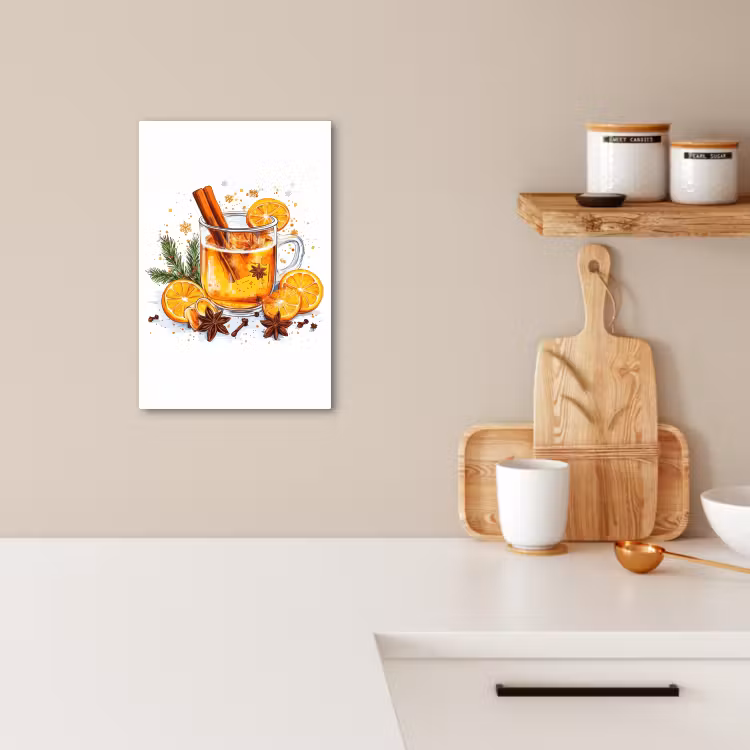 Leinwandbilder - Heiß - Tee - Orange - Zimt — 3