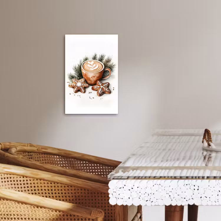 Leinwandbilder - Kaffee - Kuchen - Winter - Kunst - Weihnachten — 3