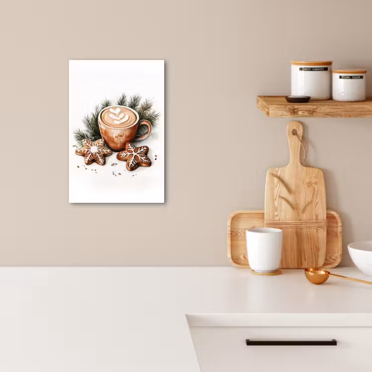 Leinwandbilder - Kaffee - Kuchen - Winter - Kunst - Weihnachten — 4