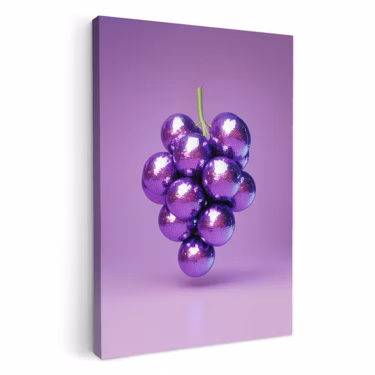 Leinwandbilder - Weintraube - Disco - Glitzer - Lila — 1