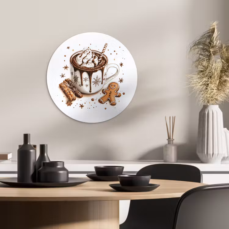 Runde Bilder - Chocomel - Dekoration - Torte - Winter - Weihnachten — 3