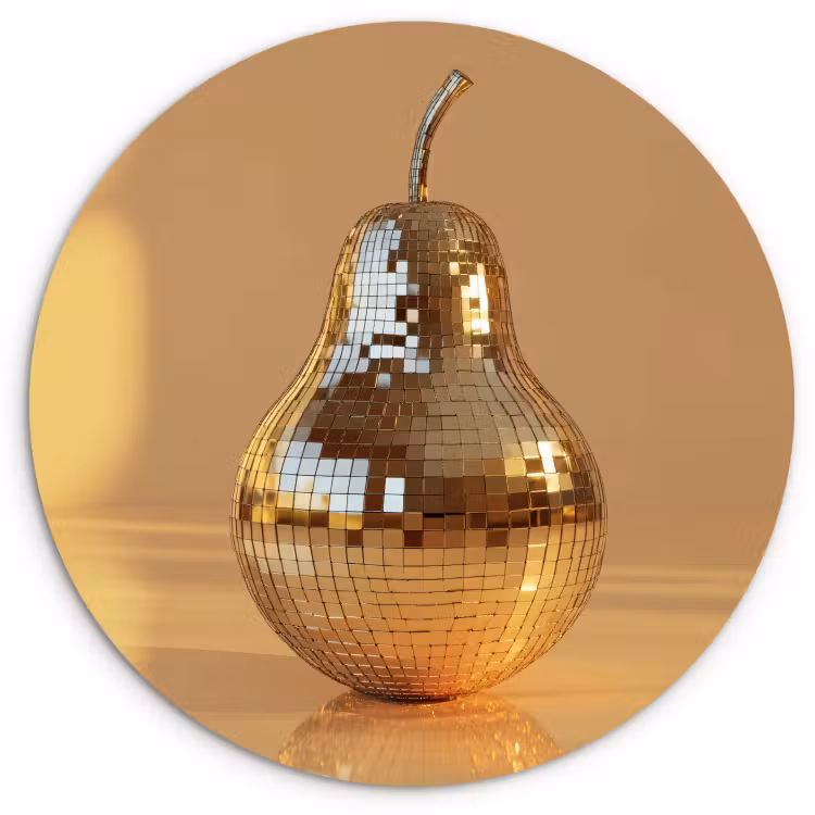 Runde Bilder - Gold - Disco - Glitzer - Birne — 1