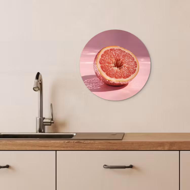 Runde Bilder - Grapefruit - Rosa - Disco - Glänzend — 3