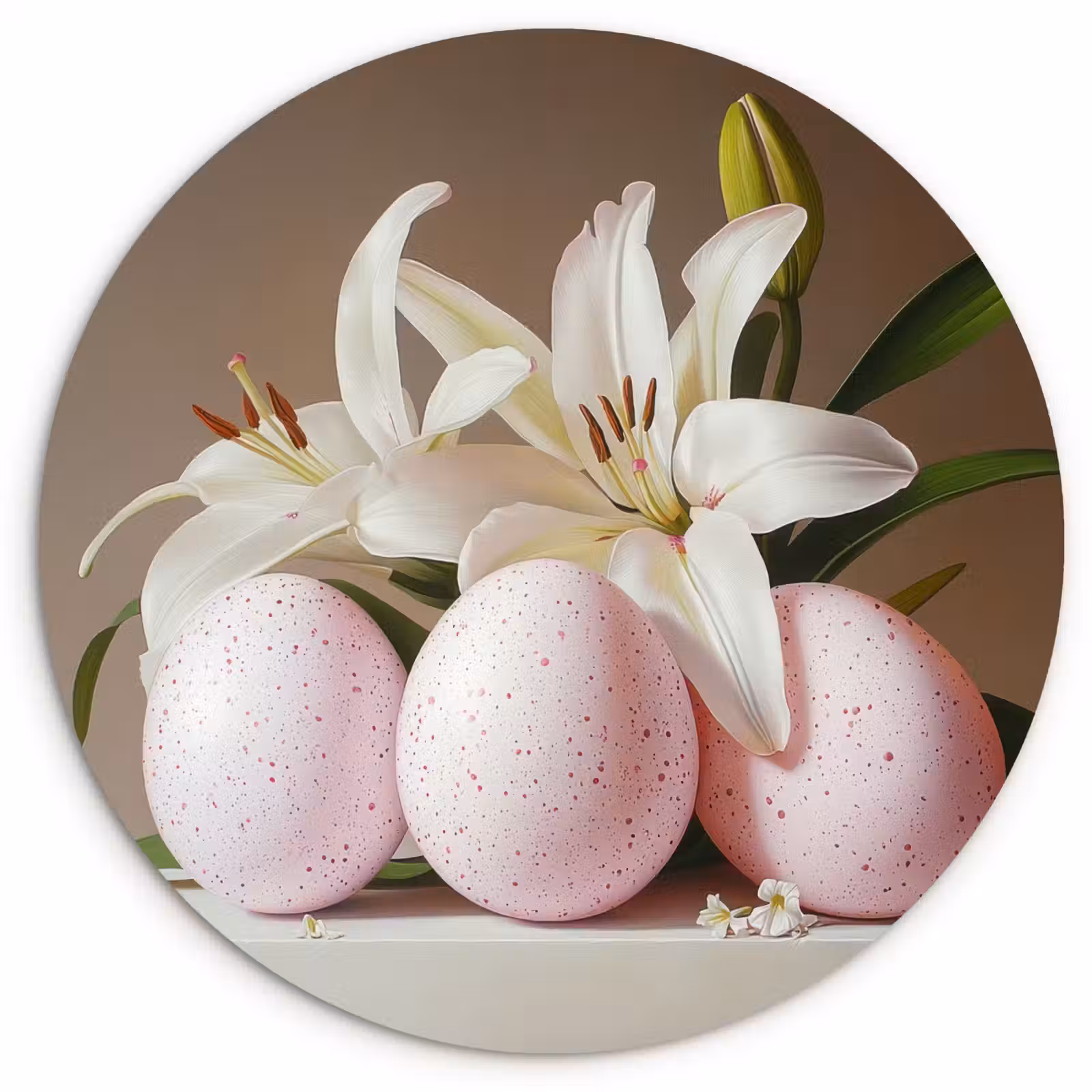 Runde Bilder - Lilien - Eier - Ostern — 1
