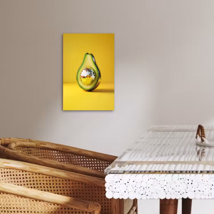 Leinwandbilder - Avocado - Discokugel - Gelb - Glitzer — 4