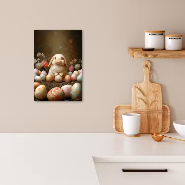 Kaninchen - Ostereier - Stilleben — 2
