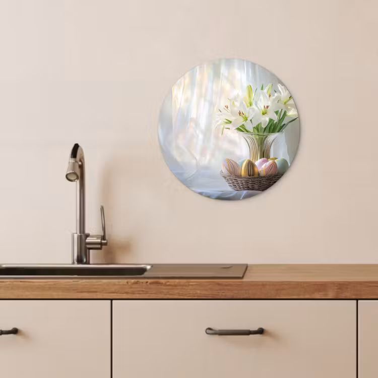 Runde Bilder - Vase - Eier - Blumen — 4