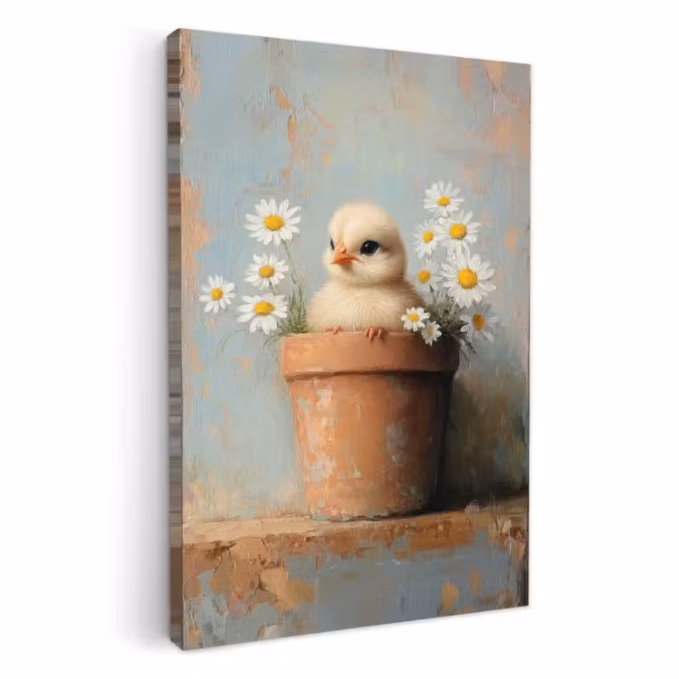 Blumentopf - Küken - Blumen — 1
