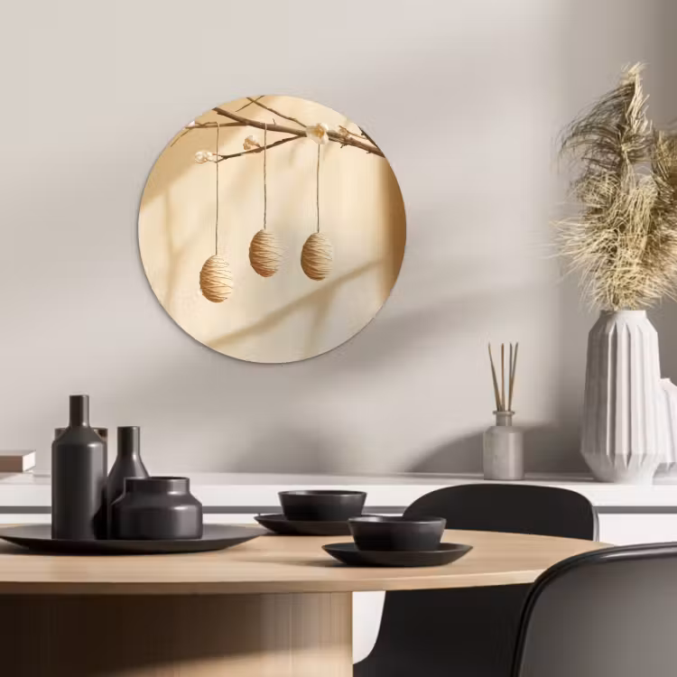 Runde Bilder - Beige - Osterkuchen - Eier — 1