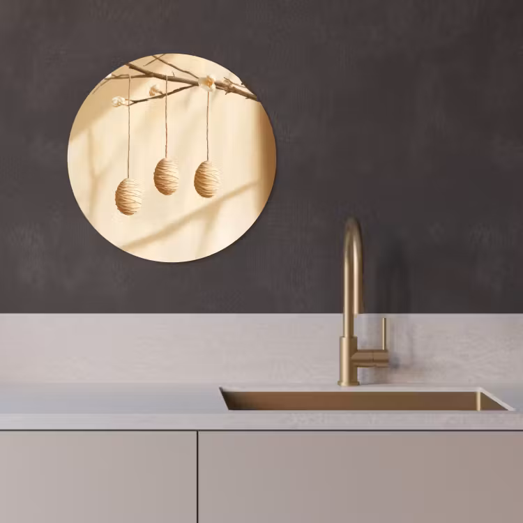Runde Bilder - Beige - Osterkuchen - Eier — 4