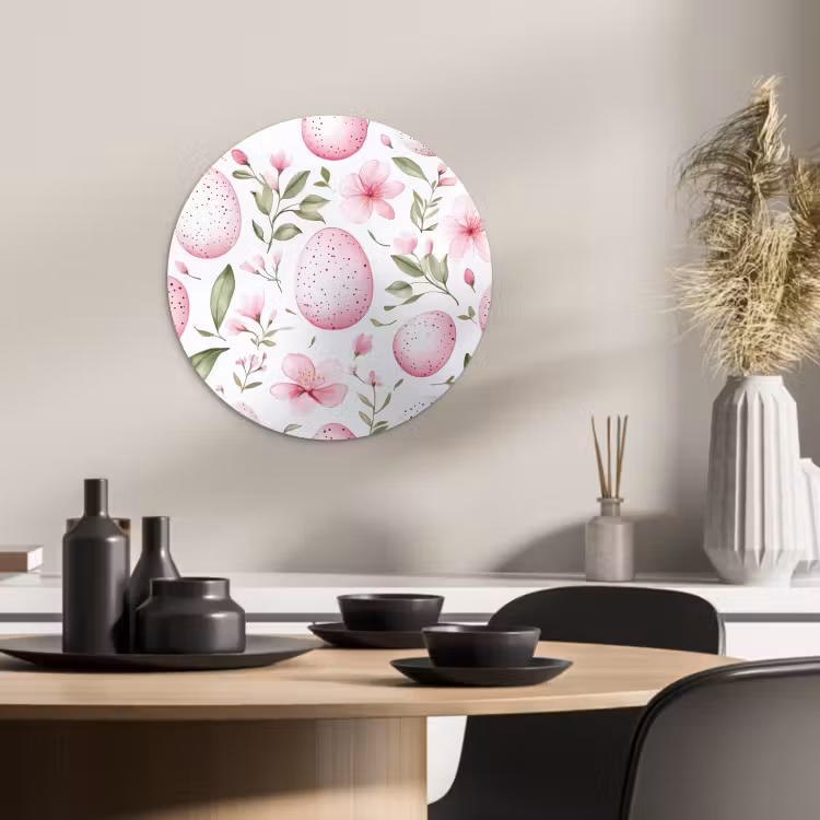 Runde Bilder - Muster - Eier - Rosa - Ostern — 1