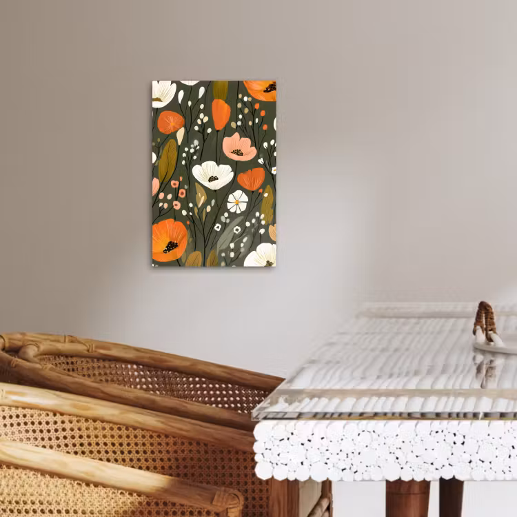Leinwandbilder - Blumen - Illustration - Grün — 5